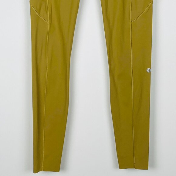 Lululemon Fast and Free High-Rise Tight 28" *Non-Reflective Suede Yellow, Size 6 - Picture 3 of 15